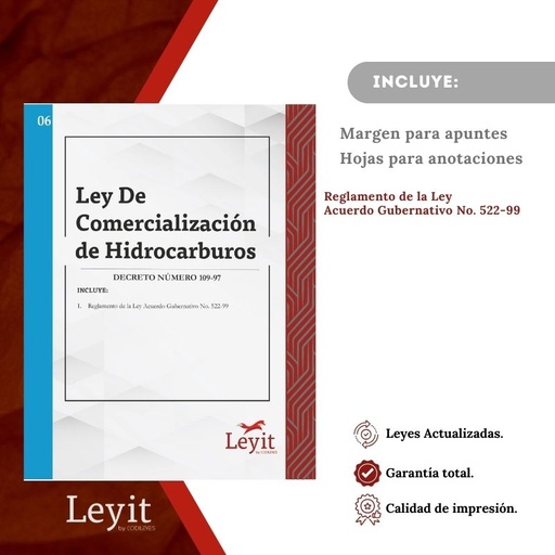 [LYI-ADMIN-06] Admin-06 Ley De Comercialización De Hidrocarburos  (Leyit (Pegada), Sin Personalizar, Sin Nombre, Sin Logo)