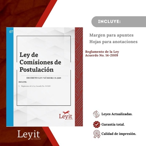[LYI-ADMIN-07] Admin-07 Ley De Comisiones De Postulación  (Leyit (Pegada), Sin Personalizar, Sin Nombre, Sin Logo)