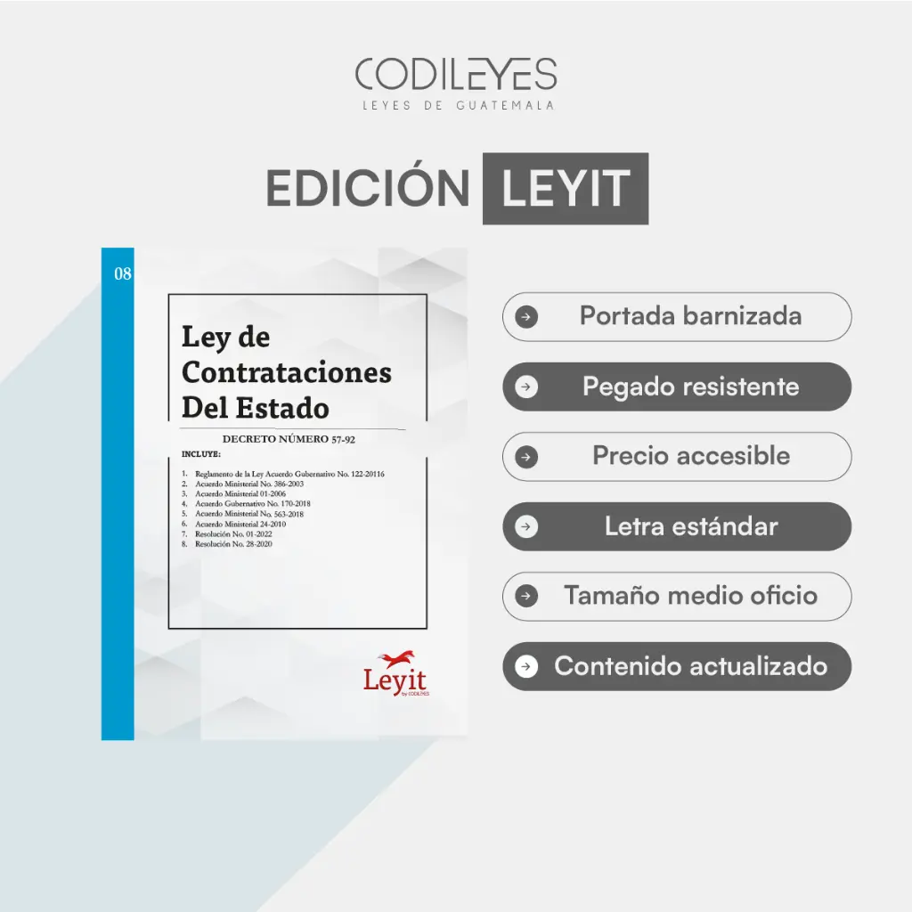 [LYI-ADMIN-08] Admin-08 Ley De Contrataciones Del Estado  (Pegada, Sin Personalizar, Sin Nombre, Sin Logo)