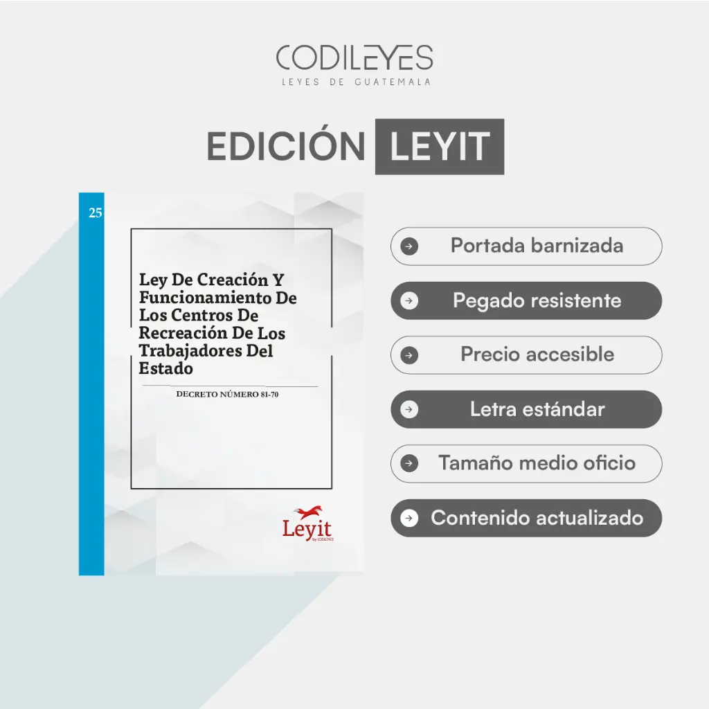 Admin-25 Ley De Creación Y Funcionamiento De Los Centros De Trabajo De Recreación De Los Trabajadores Del Estado