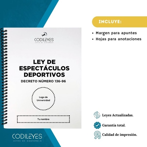 [LYI-ADMIN-63] Admin-63 Ley De Espectáculos Deportivos (Leyit (Pegada), Sin Personalizar, Sin Nombre, Sin Logo)