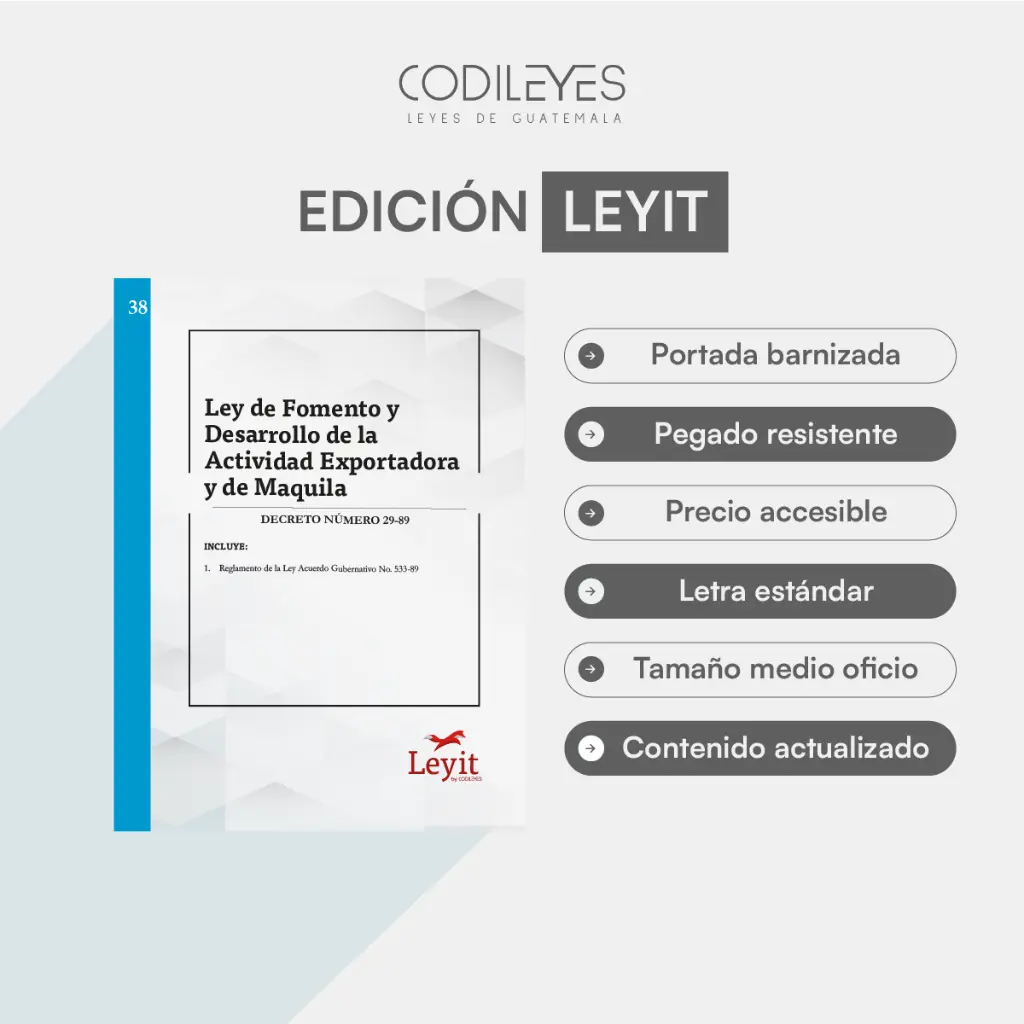 Admin-38 Ley De Fomento Y Desarrollo De La Actividad Exportadora Y De Maquila