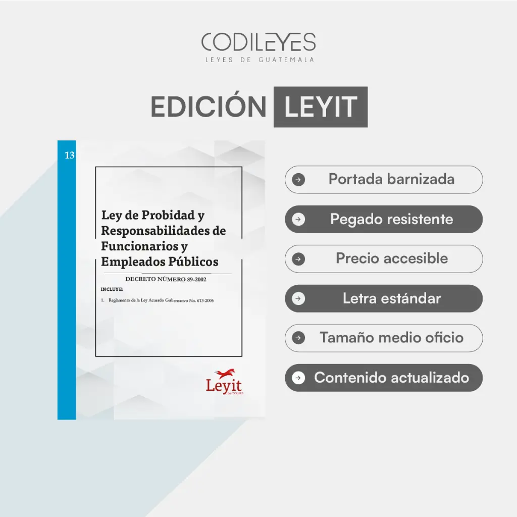 Admin-13 Ley De Probidad Y Responsabilidades De Funcionarios Y Empleados Públicos 