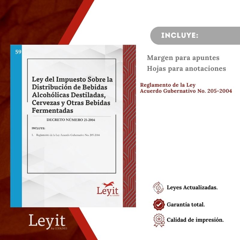 Admin-59 Ley Del Impuesto Sobre La Distribución De Bebidas Alcohólicas Destiladas, Cervezas Y Otras Bebidas Fermentadas
