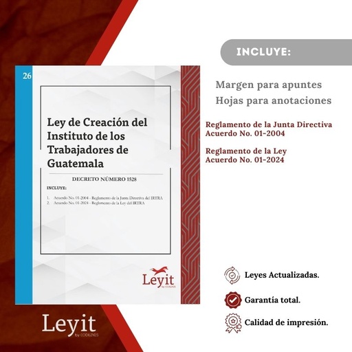 [LYI-ADMIN-26] Admin-26 Ley Del IRTRA (Leyit (Pegada), Sin Personalizar, Sin Nombre, Sin Logo)