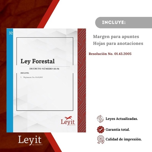 [LYI-ADMIN-32] Admin-32 Ley Forestal  (Leyit (Pegada), Sin Personalizar, Sin Nombre, Sin Logo)