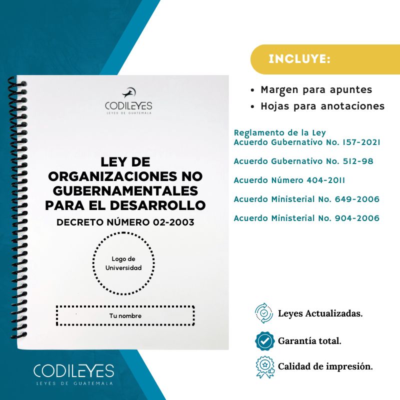 Civ-13 Ley De Organizaciones No Gubernamentales Para El Desarrollo - ONG´S-