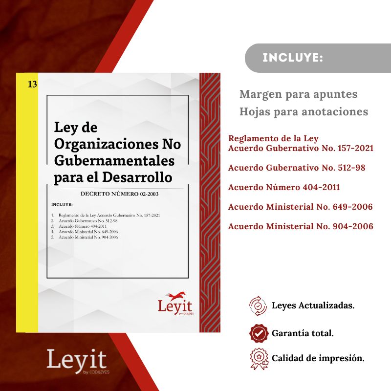 Civ-13 Ley De Organizaciones No Gubernamentales Para El Desarrollo - ONG´S-