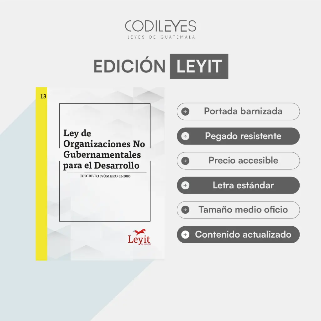 Civ-13 Ley De Organizaciones No Gubernamentales Para El Desarrollo - ONG´S-