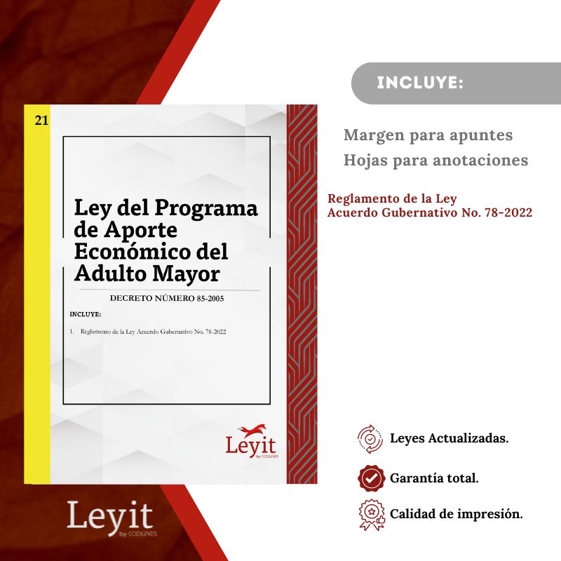 Civ-21 Ley Del Programa De Aporte Económico Del Adulto Mayor