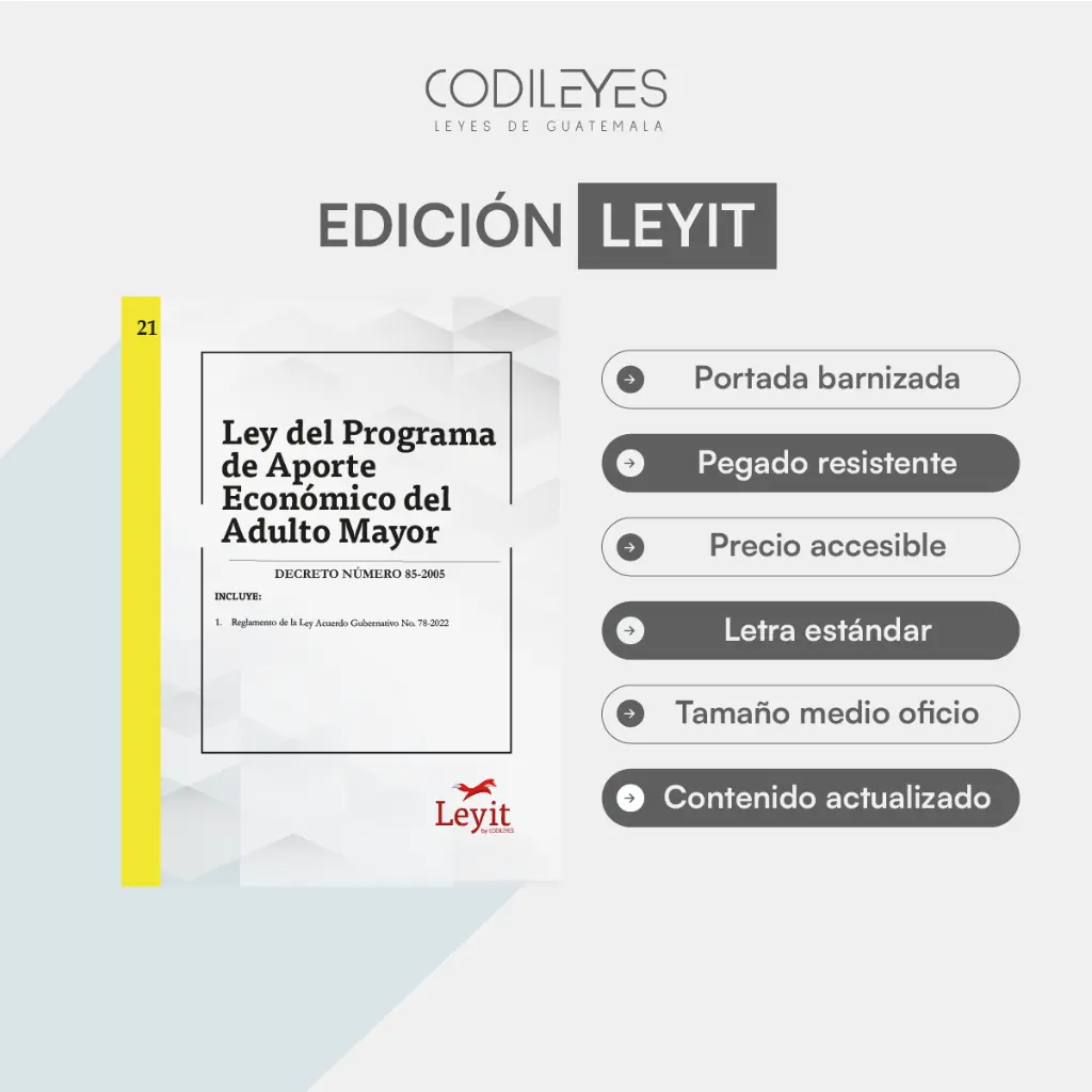 [LYI-CIV-21] Civ-21 Ley Del Programa De Aporte Económico Del Adulto Mayor (Pegada, Sin Personalizar, Sin Nombre, Sin Logo)