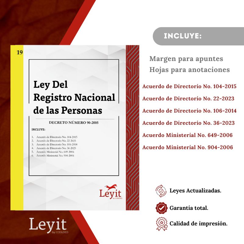 Civ-19 Ley Del Registro Nacional De Las Personas -RENAP-