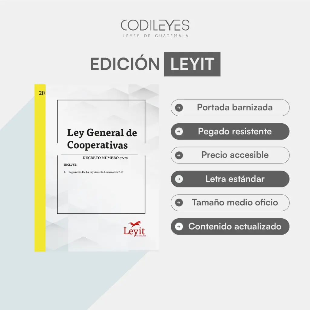 [LYI-CIV-20] Civ-20 Ley General De Cooperativas  (Pegada, Sin Personalizar, Sin Nombre, Sin Logo)