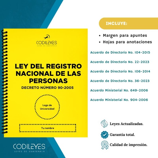 Civ-19 Ley Del Registro Nacional De Las Personas -RENAP-