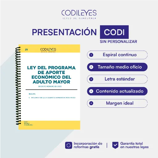 Civ-21 Ley Del Programa De Aporte Económico Del Adulto Mayor