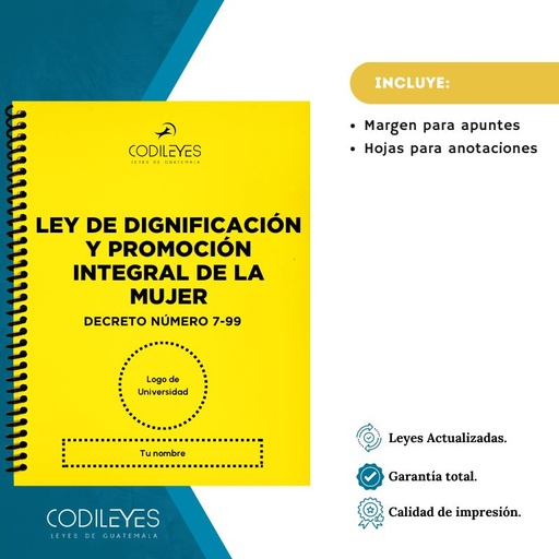 Civ-23 Ley De Dignificación Y Promoción Integral De La Mujer