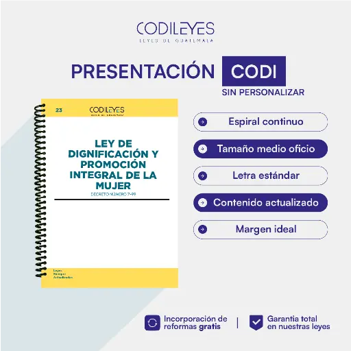 Civ-23 Ley De Dignificación Y Promoción Integral De La Mujer