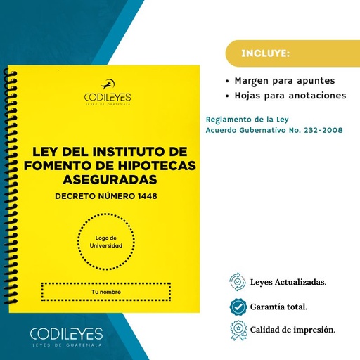 Civ-29 Ley Del Instituto De Fomento De Hipotecas Aseguradas -FHA-
