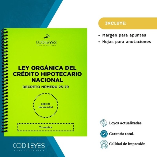 Merc-24 Ley Orgánica Del Crédito Hipotecario Nacional 