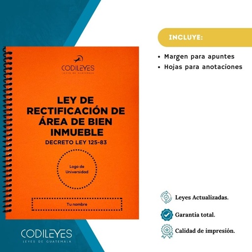 Not-08 Decreto Ley 125-83 Ley De Rectificación De Área De Bien Inmueble