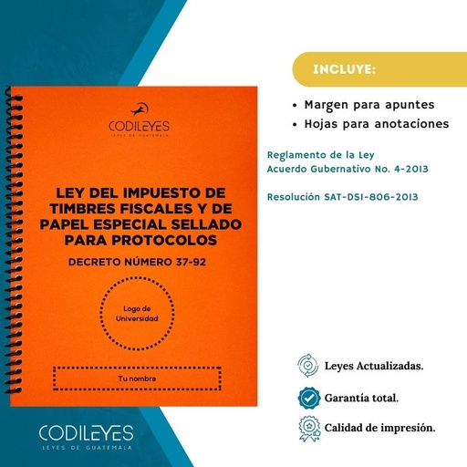 Not-10 Ley Del Impuesto De Timbres Fiscales Y De Papel Sellado Especial Para Protocolos