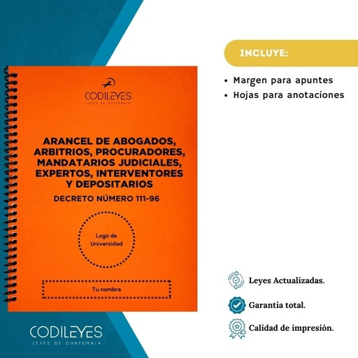 Not-16 Arancel De Abogados, Árbitros, Procuradores. Mandatarios Judiciales, Expertos, Interventores Y Depositarios 