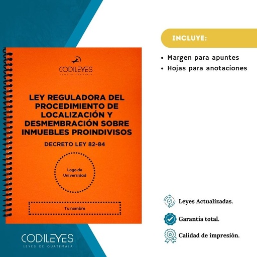 Not-19 Ley Reguladora Del Procedimiento De Localización Y Desmembración De Derechos Sobre Inmuebles Proindivisos