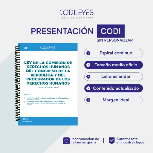 Admin-33 Ley De La Comisión De Derechos Humanos Del Congreso De La República Y Del Procurador De Los Derechos Humanos