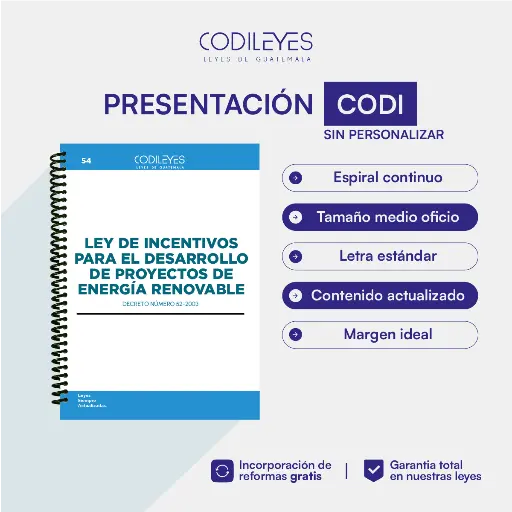 Admin-54 Ley de Incentivos para el Desarrollo de Energía Renovable