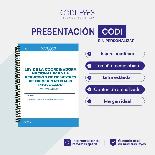 Admin-57 Ley De La Coordinadora Nacional Para La Reducción De Desastres De Origen Natural O Provocado -CONRED-