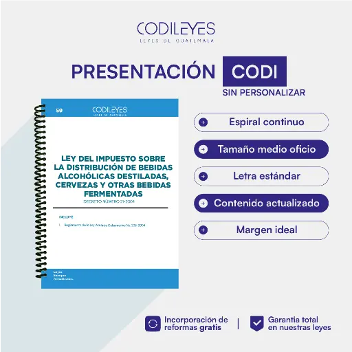 Admin-59 Ley Del Impuesto Sobre La Distribución De Bebidas Alcohólicas Destiladas, Cervezas Y Otras Bebidas Fermentadas