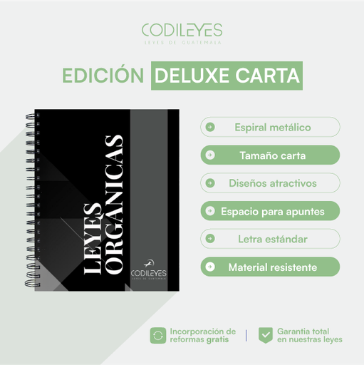Tomo de 3 Leyes Orgánicas (Deluxe Carta) 
