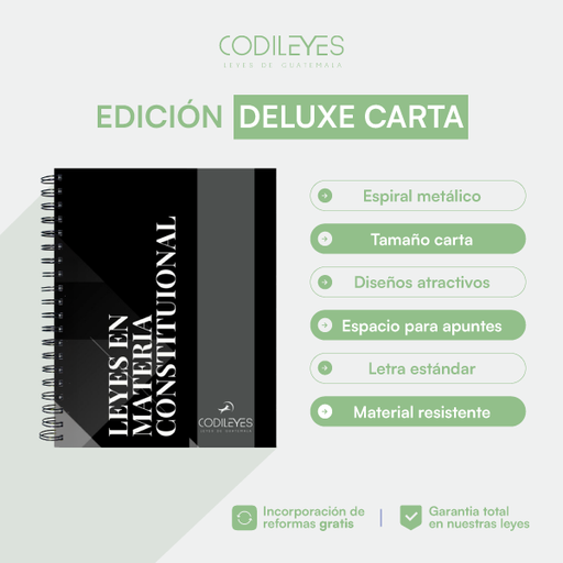Tomo de 5 Leyes Constitucionales (Deluxe Carta) 