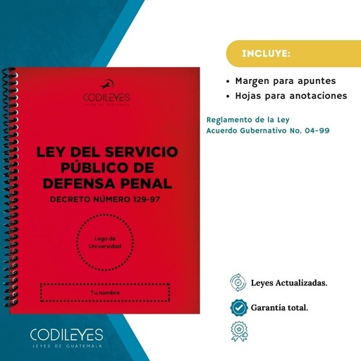 Pen-13 Ley Del Servicio Público De Defensa Penal 