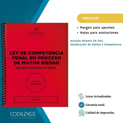 Pen-22 Ley De Competencia Penal En Procesos De Mayor Riesgo 