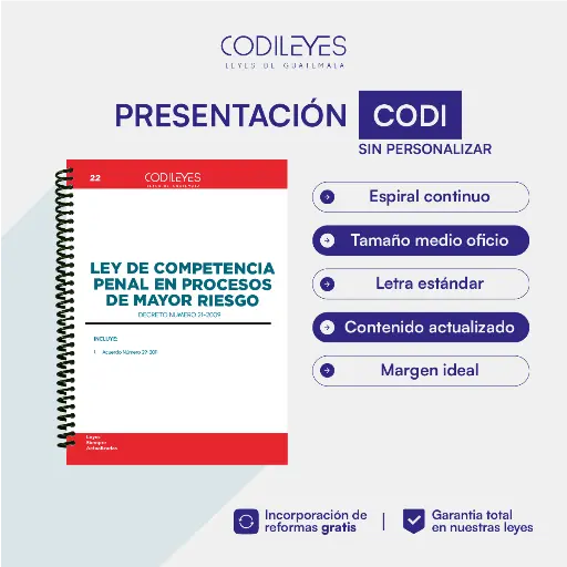 Pen-22 Ley De Competencia Penal En Procesos De Mayor Riesgo 