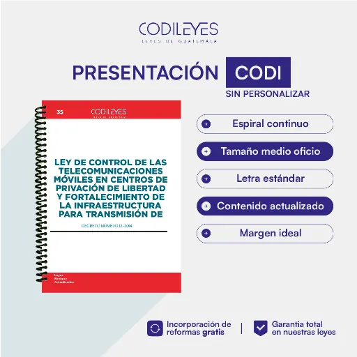 Pen-35 Ley De Control De Las Telecomunicaciones Móviles En Centros De Privación De Libertad Y Fortalecimiento De La Infraestructura Para Transmisión De Datos