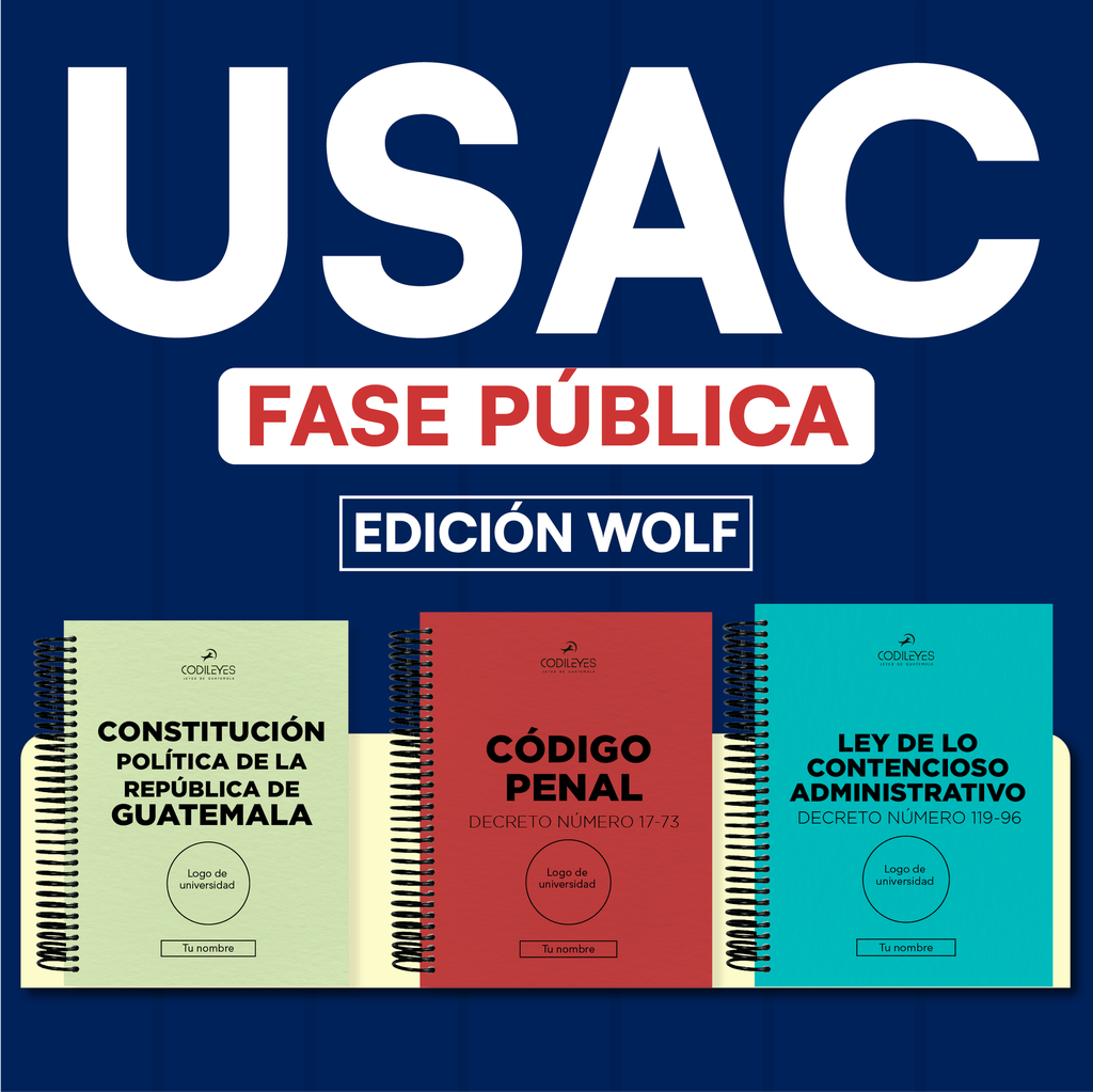 USAC - Paquete de 45 Leyes Fase Pública (Wolf🐺)