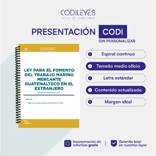 Labo-14 Ley Para El Fomento Del Trabajo Marino Mercante Guatemalteco En El Extranjero