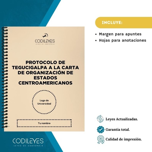 Conv-21 Protocolo De Tegucigalpa A La Carta De La Organización De Estados Centroamericanos + Enmienda Al Protocolo