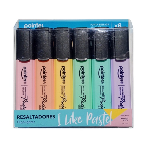 Set de 6 Resaltadores Pointer Pastel