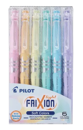 [SET-PILOT-PAS] Set de 6 Resaltadores Borrables Pilot - Pastel
