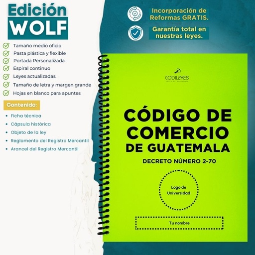 Código De Comercio De Guatemala + Leyes Anexas